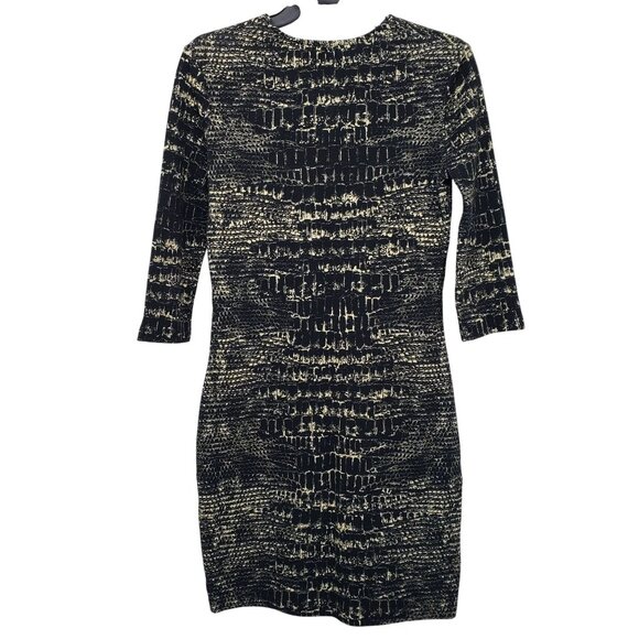McQ by Alexander McQueen Stretchy Snakeskin Print Bodycon Dress Y2K Style - Picture 9 of 10